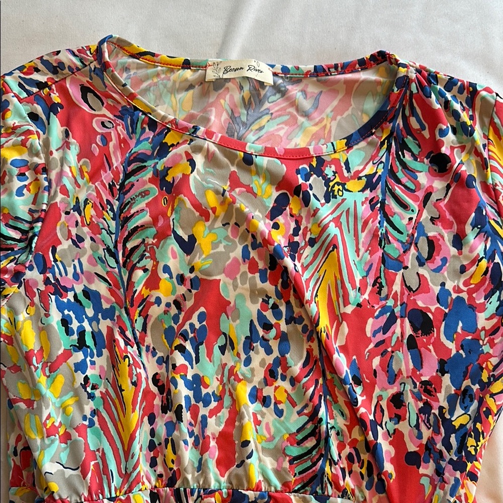 Colorful Abstract Print Dress